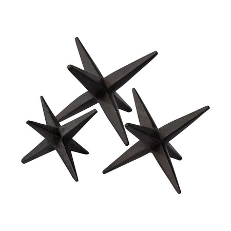Homeroots 4 x 5 x 5 in. Black Metal Star Decor Pieces 392492